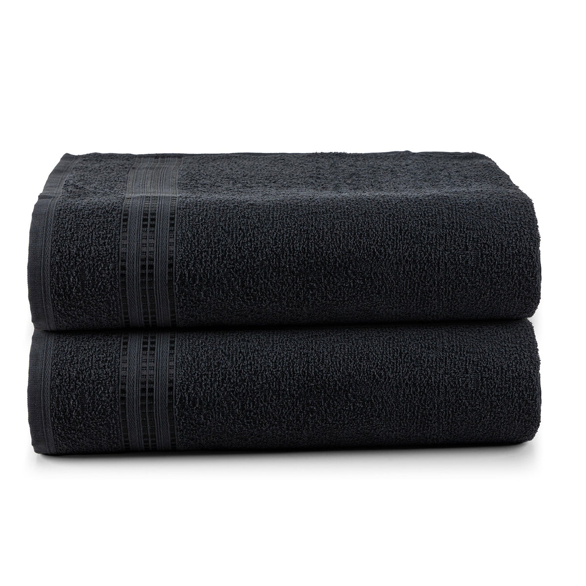 Set of 2 Cotton Bath Towels 49.2 x 25.6 in – 260 GSM Lightweight Soft Everyday Towels